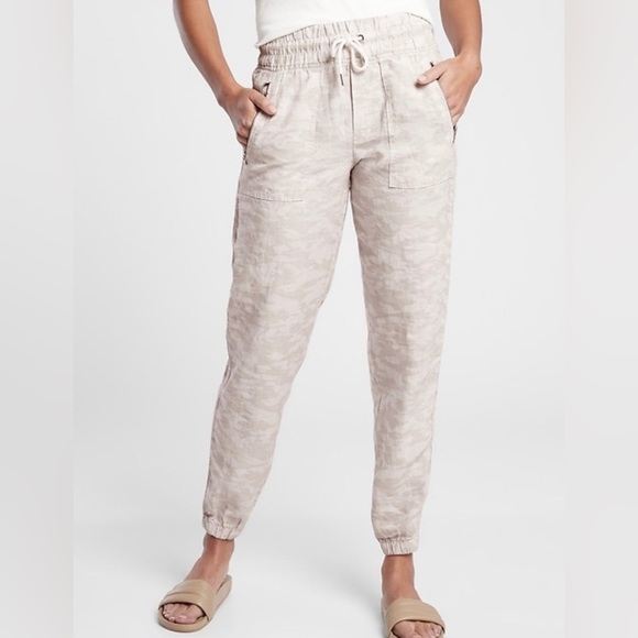 Athleta Cabo Tide Linen Jogger 2 - Picture 1 of 6